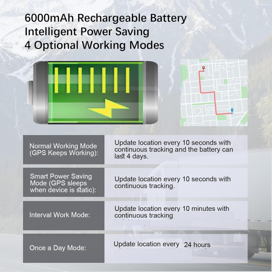 GPS Tracker for Vehicles Cars Long Battery Life up to 12 Months, Strong Magnetic, 10S Instant Updates, Geo-Fence, 4G Real Time Car Tracker Device Hidden Vehicle Tracking Devices, Subscription Needed - Image 3