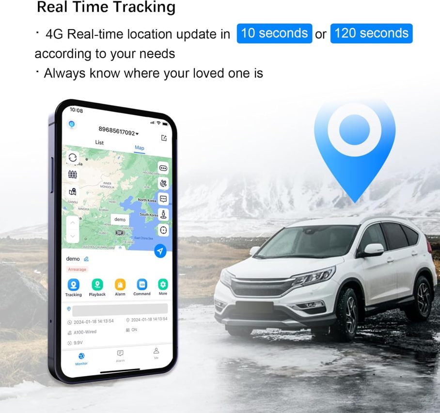 GPS Tracker for Vehicles Cars Long Battery Life up to 12 Months, Strong Magnetic, 10S Instant Updates, Geo-Fence, 4G Real Time Car Tracker Device Hidden Vehicle Tracking Devices, Subscription Needed - Image 5
