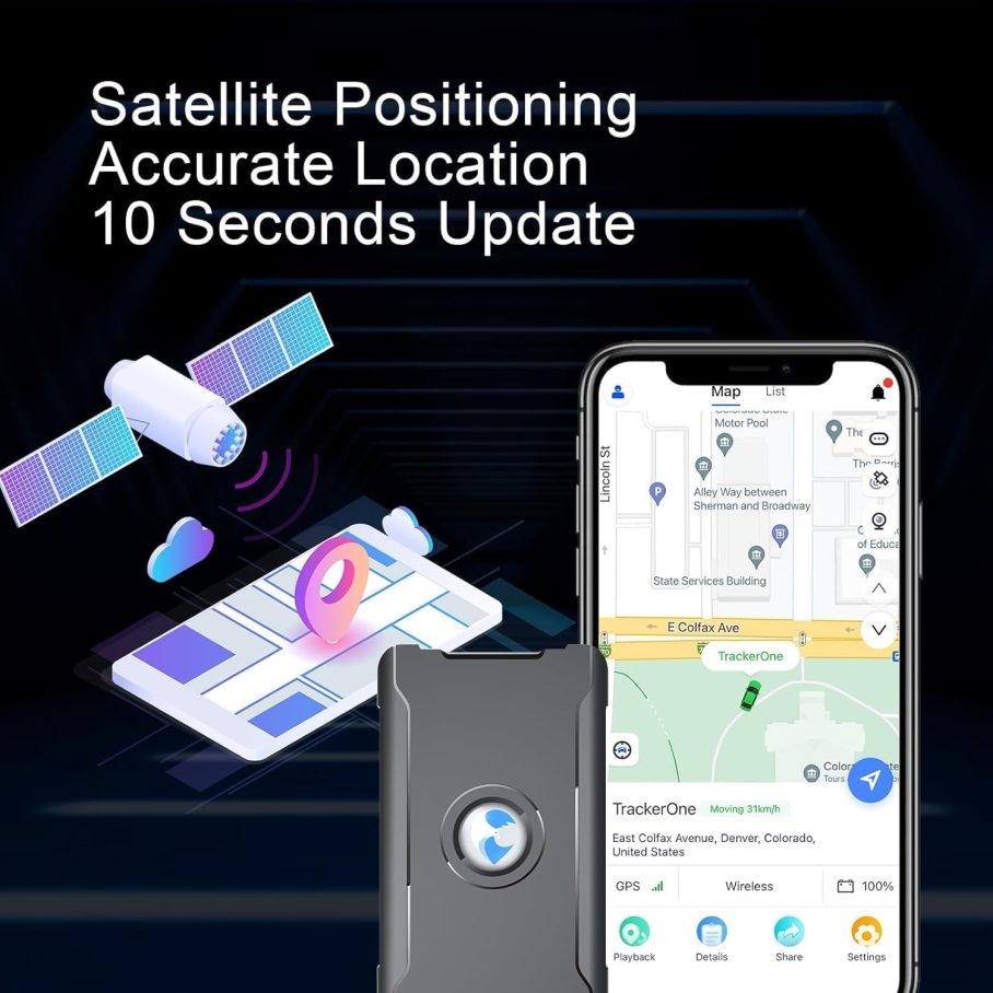 GPS Tracker for Vehicles Cars Long Battery Life up to 12 Months, Strong Magnetic, 10S Instant Updates, Geo-Fence, 4G Real Time Car Tracker Device Hidden Vehicle Tracking Devices, Subscription Needed - Image 7