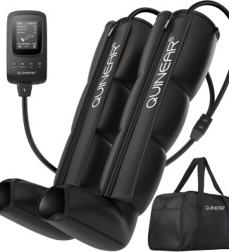 QUINEAR Professional Sequential Air Compression Therapy System for Improved Circulation and Massage - Foot and Leg Recovery Boots for Athletes